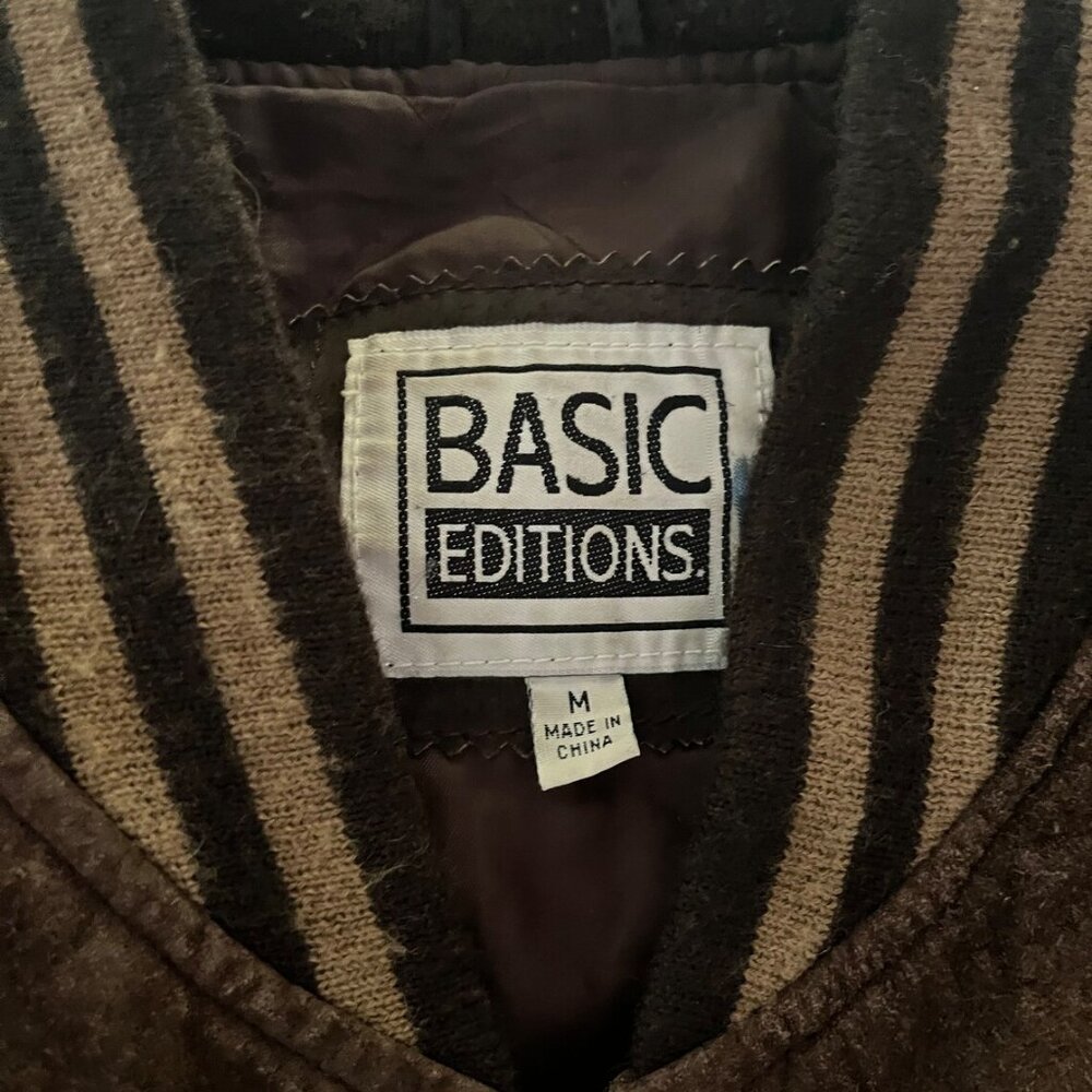 Vintage Basic Editions Suede Bomber Jacket - image 3